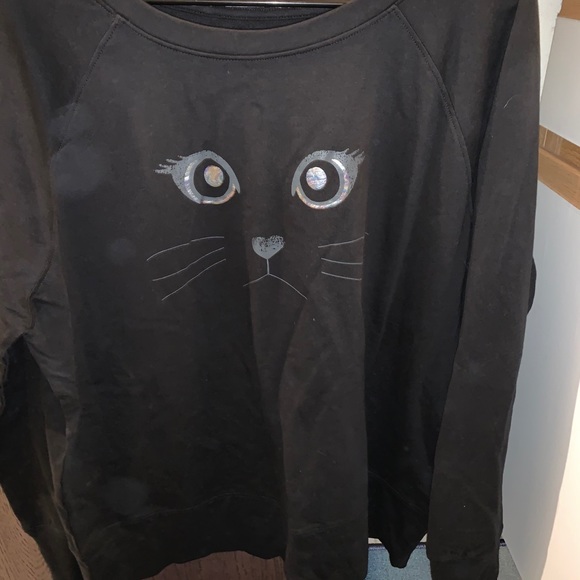 Hot Topic Tops - Black Kitty Cat Shirt